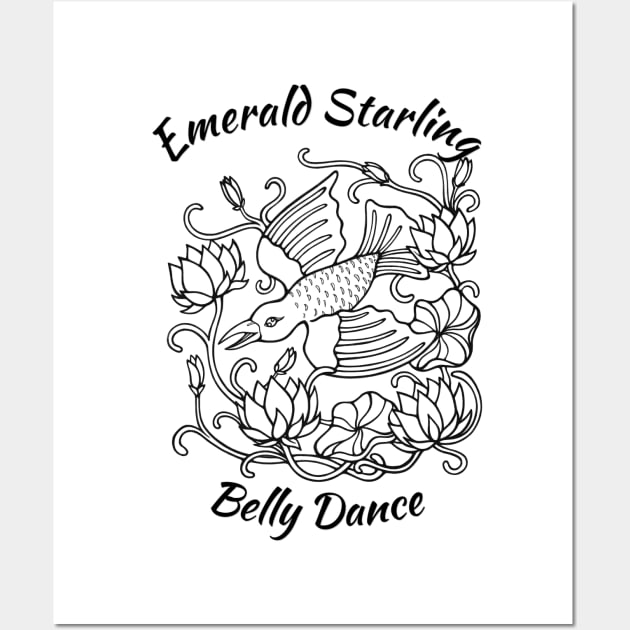 Emerald Starling Belly Dance Logo Wall Art by EmeraldStarlingBD